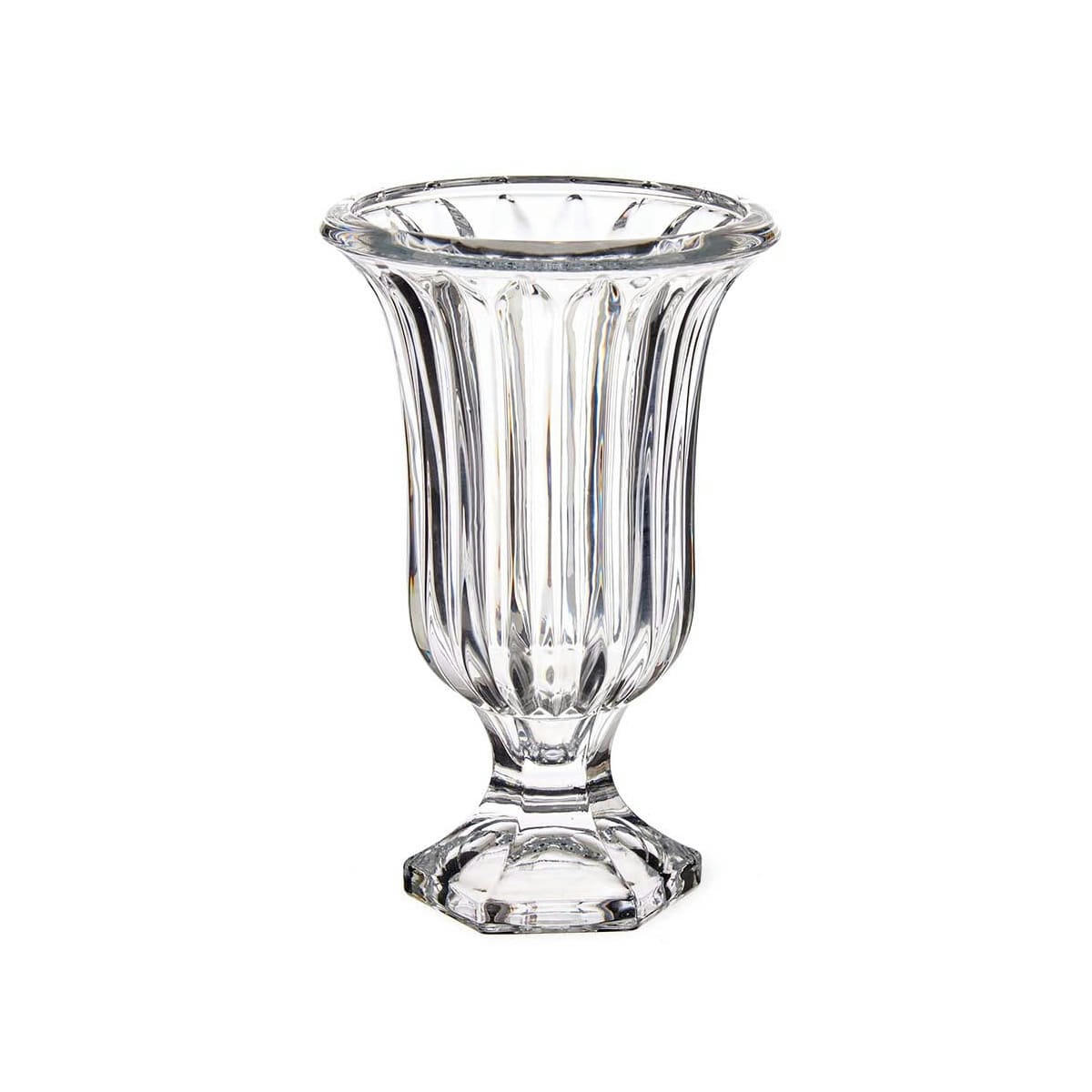 - Vase vasque en verre Rayures - 15x15x24cm