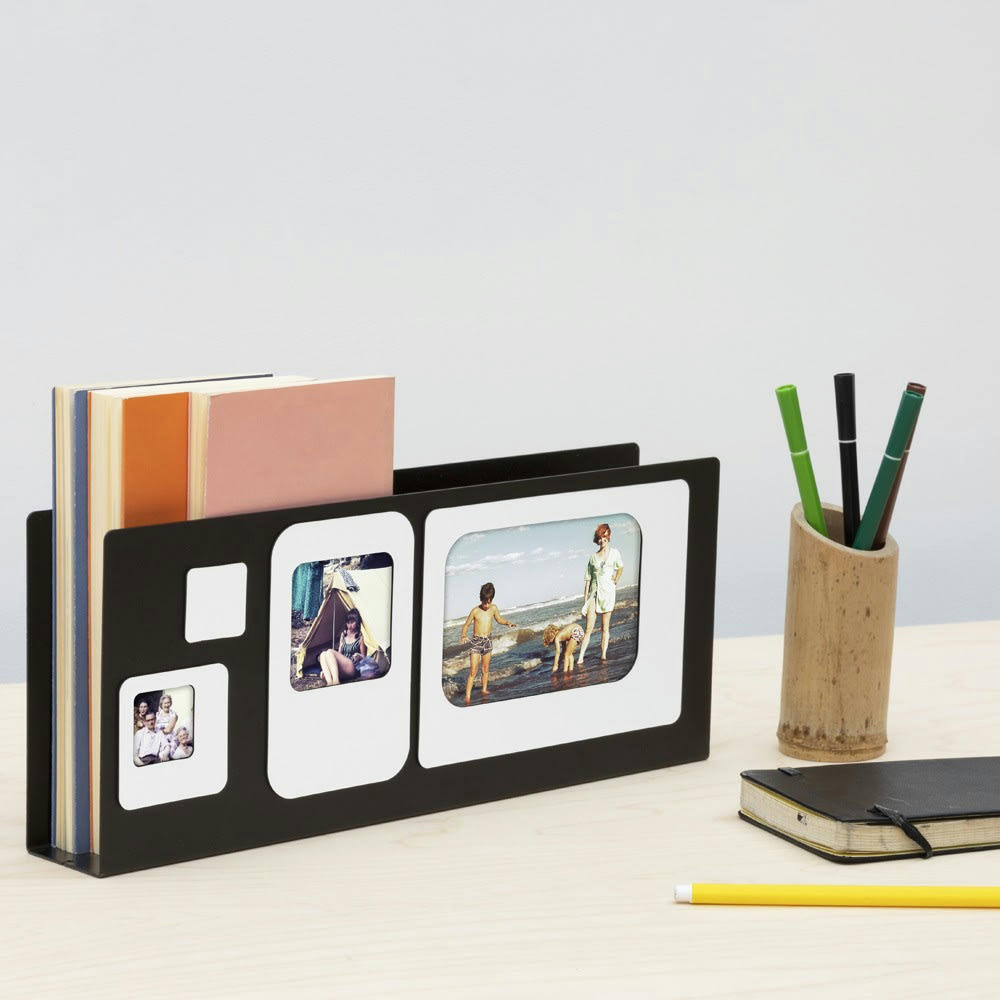 MAIL - Porte lettres cadre photo métal noir