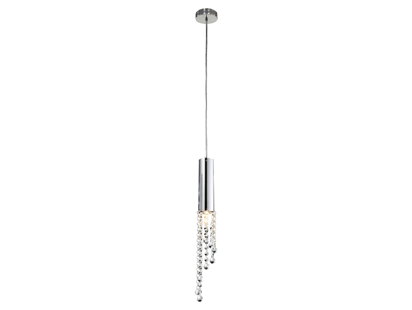 Lampa wisząca Duero 2-punktowa metalowa srebrna