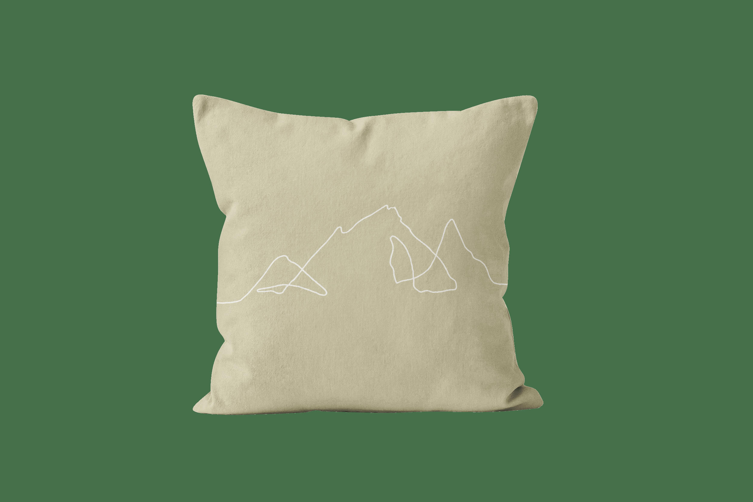 - Coussin dessin en velours vert 40x40cm