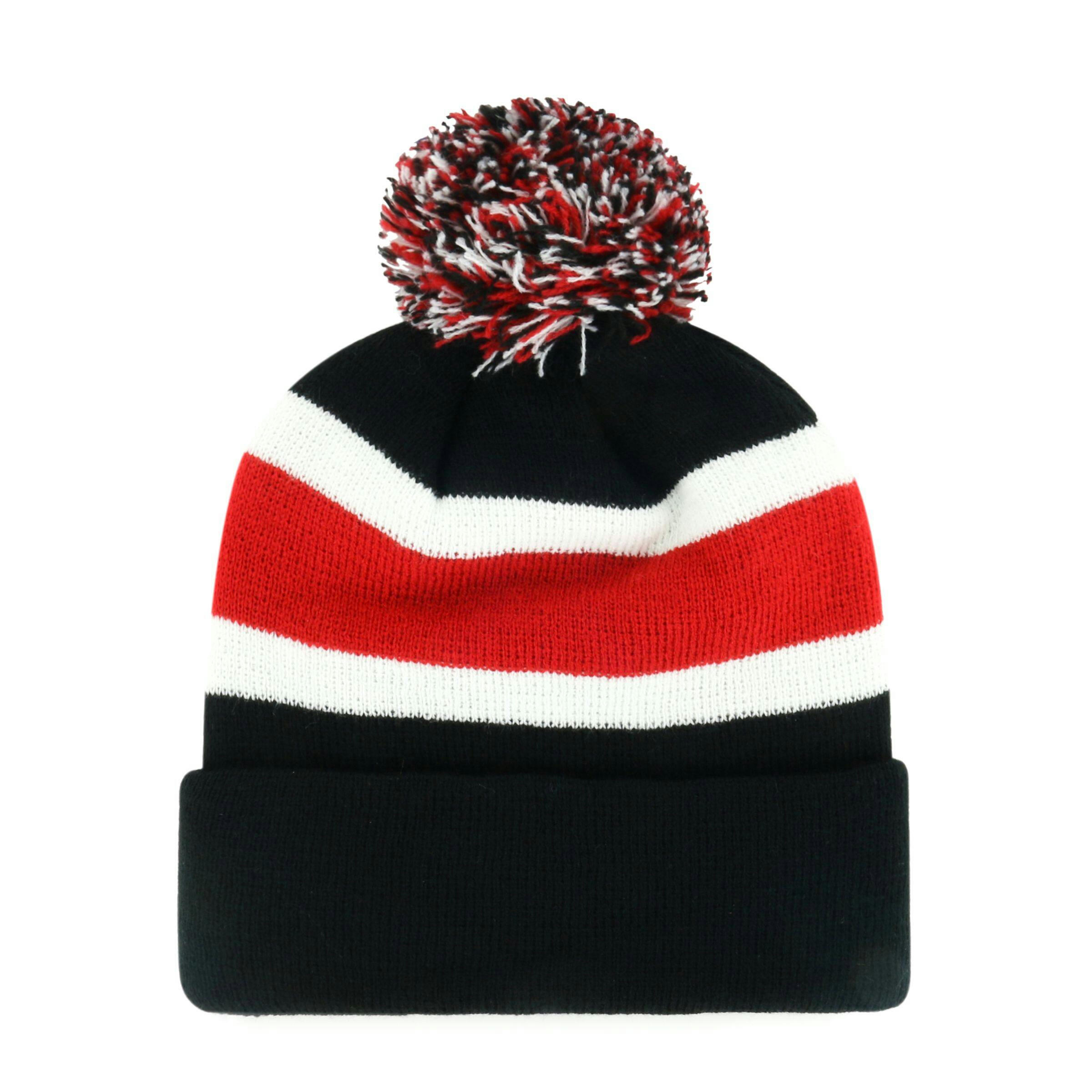Fan Favourite NHL Ottawa Senators Mass Breakaway Cuffed Knit Pom Beanie Toque, Team Colours