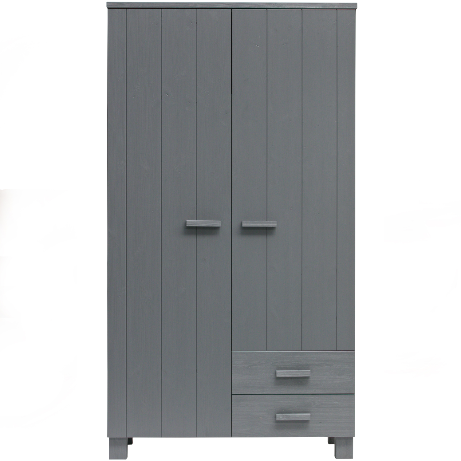 WOOOD kast met laden Dennis - Grenen - Staal Grijs - 202x111x55