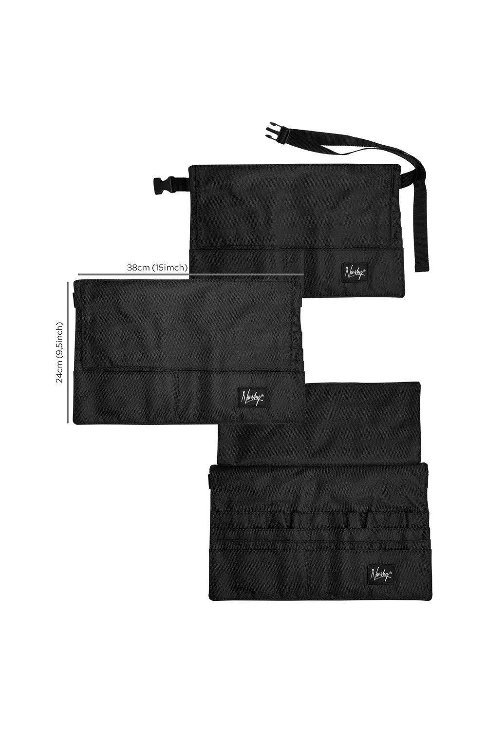 Nanshy Makeup Brush Belt Waist Apron (Black )