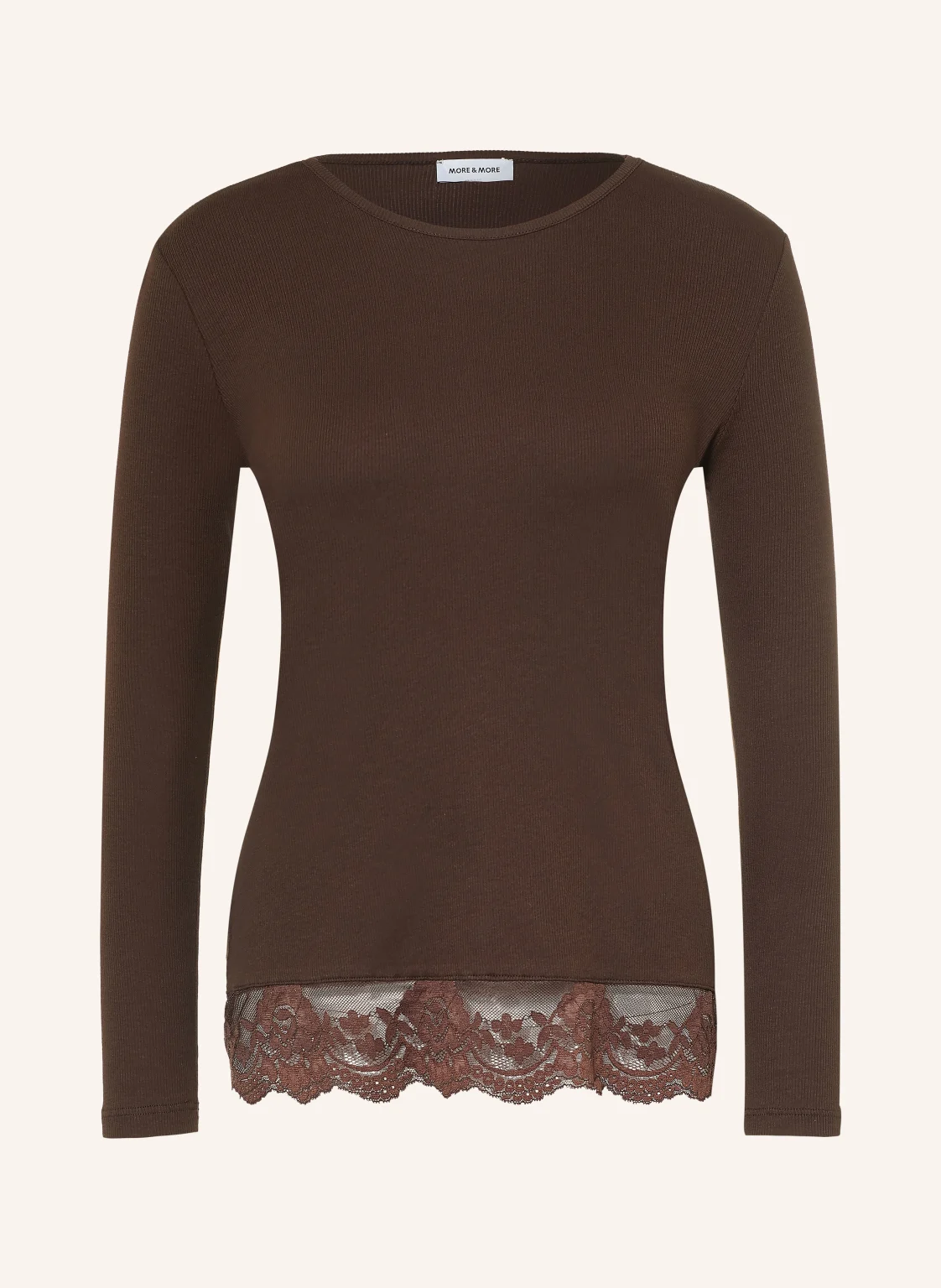MORE & MORE Longsleeve mit Spitze