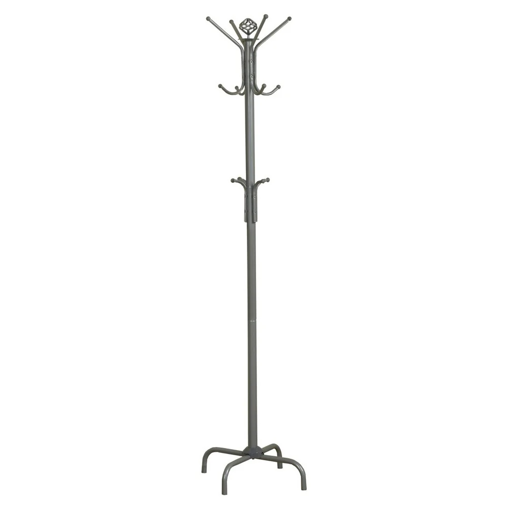 Coat Rack, Hall Tree, Free Standing, 12 Hooks, Entryway, 70 High, Bedroom, Metal, Contemporary, Modern