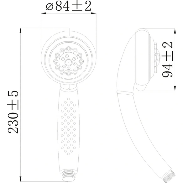 Handbrause »Mandra«, Ø 8,4 cm, chromfarben