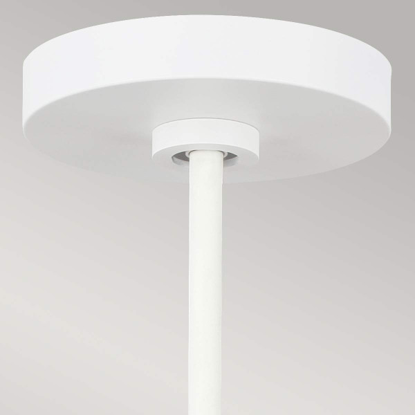 Lampa wisząca matowa biel-drewno Darwin 1xE27x60W Feiss