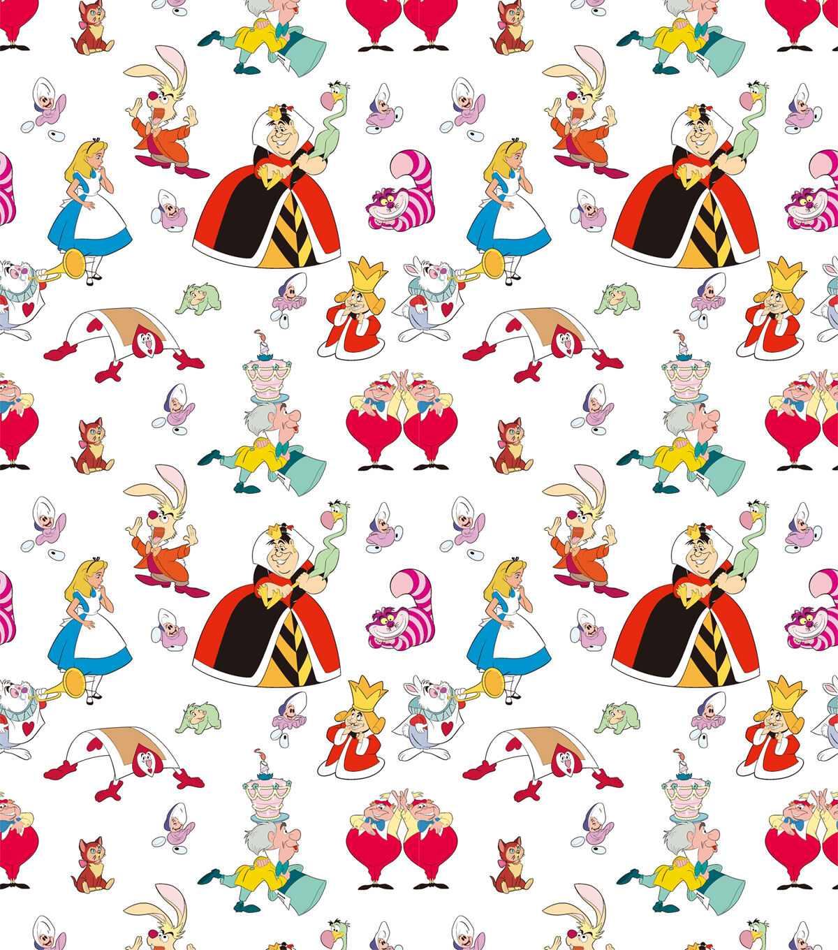 Alice In Wonderland Group Pack Cotton Fabric
