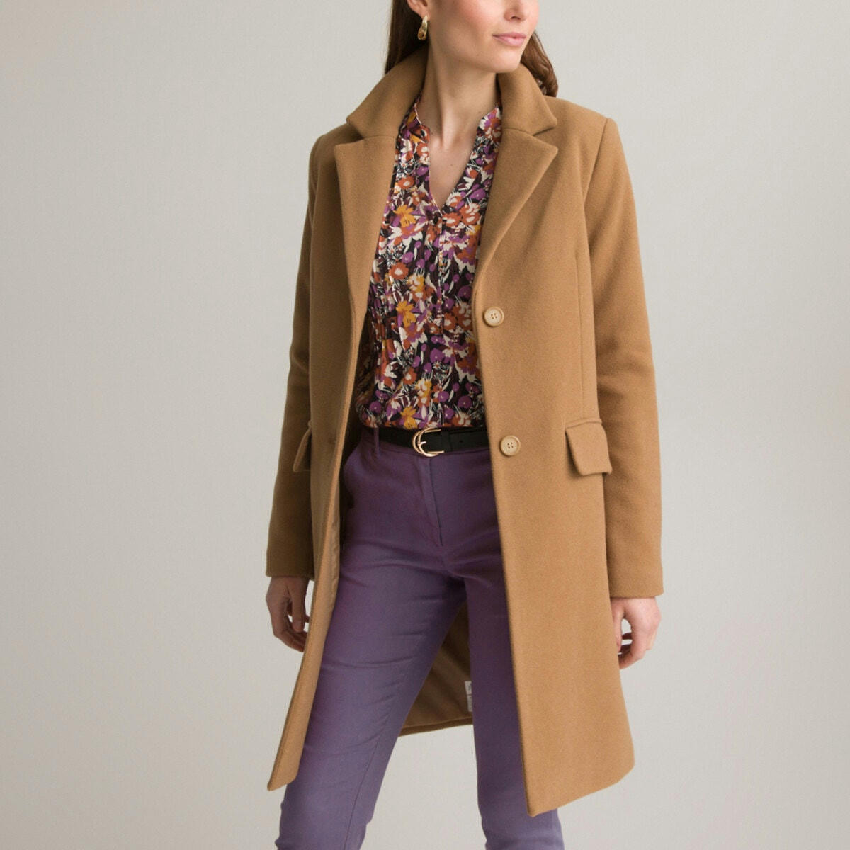 Manteau mi-long fermeture boutonnée