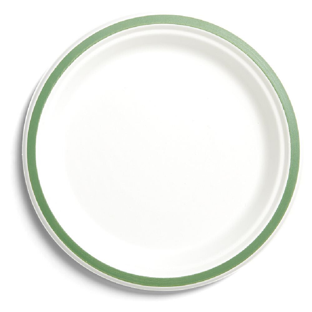 Lot de 20 assiettes plates fibre canne à sucre Ø22,5cm