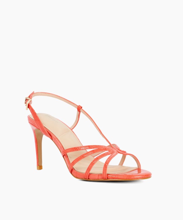 Morning Pink - Leather High Heel Strappy Sandals