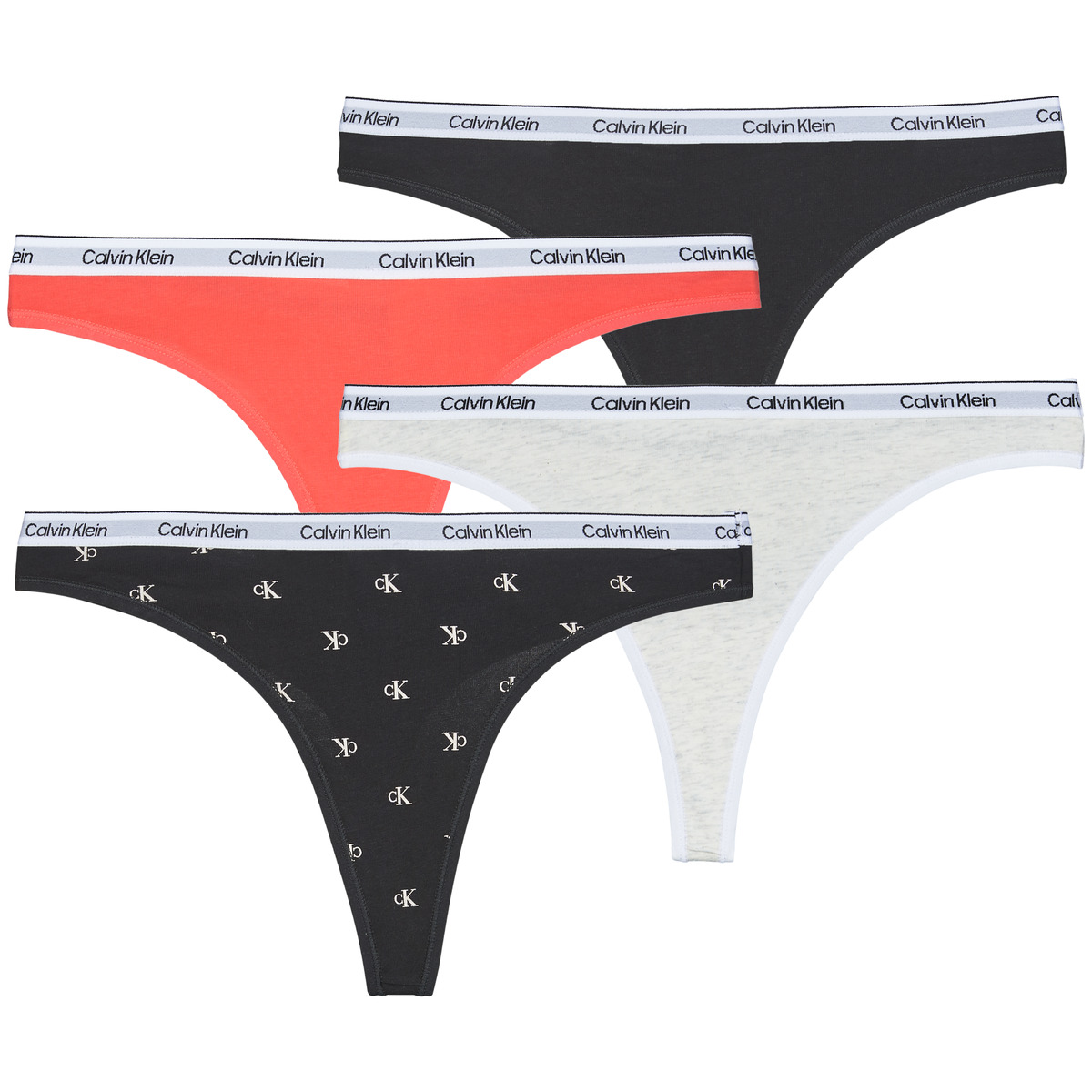 Calvin Klein Jeans - THONG X5 - Black / Grey / Red