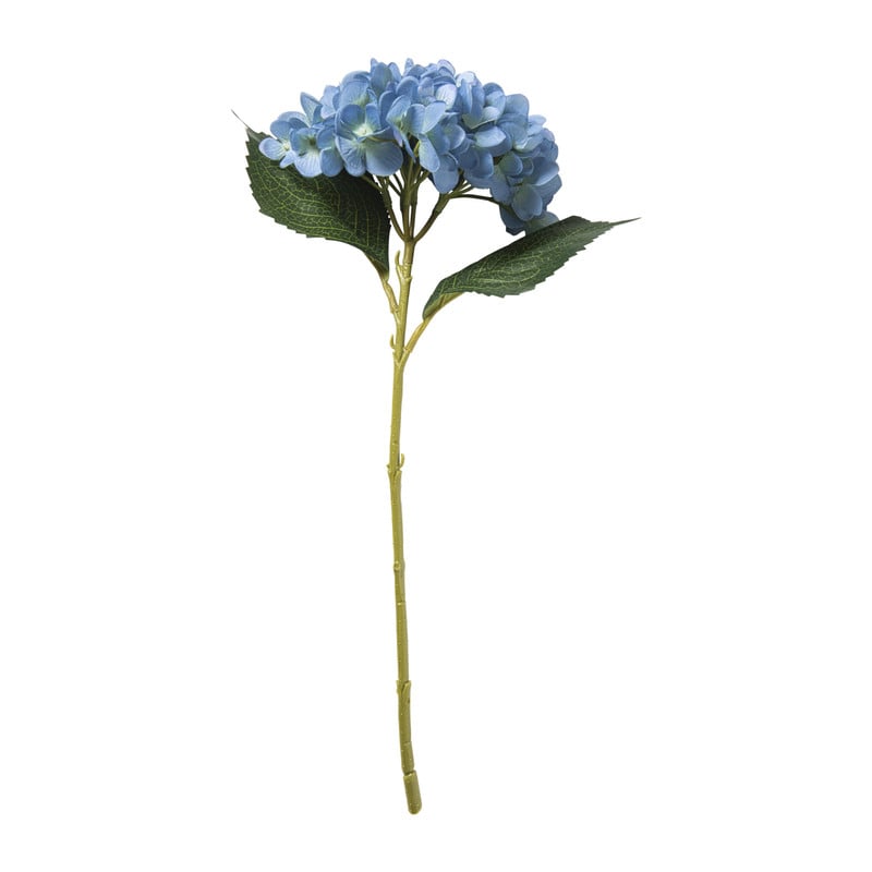 Kunstbloem hortensia - blauw - 46 cm