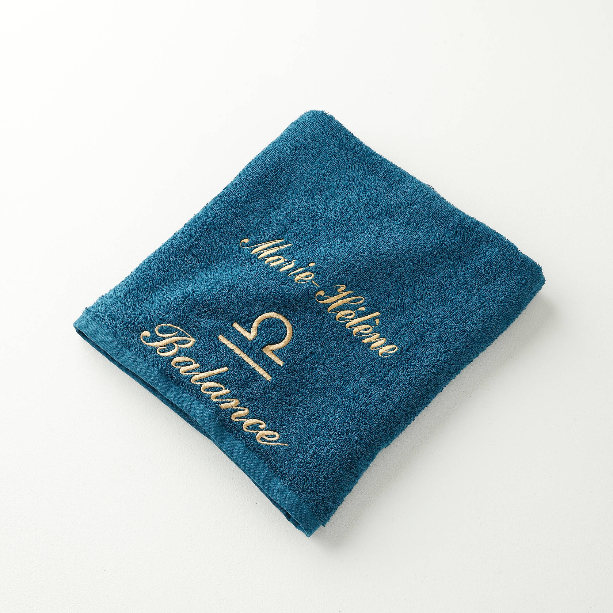 Serviettes de bain brodées Balance personnalisable - 420g/m2