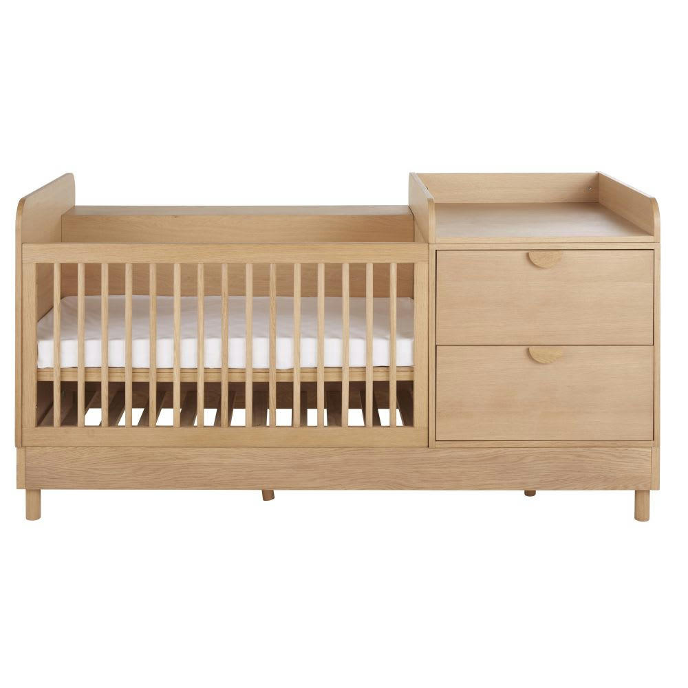 Caldera - Lit bébé évolutif combiné 2 tiroirs L190