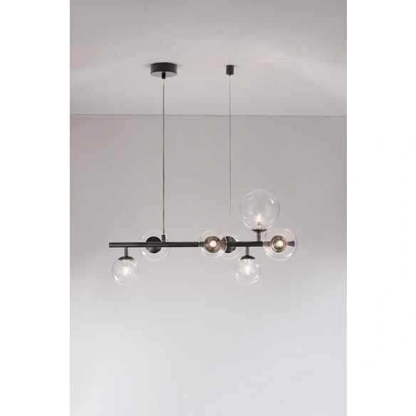 Wandleuchte »Odillia«, LED, 3-flammig, schwarz/transparent