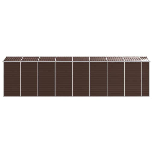 NNEVL Garden Shed Brown 191x725x198 cm Galvanised Steel