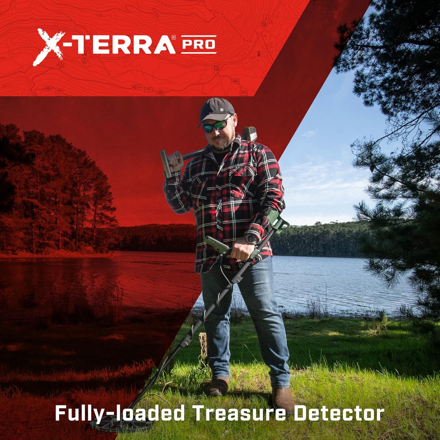 MINELAB X-Terra PRO All-Terrain Professional Fully Waterproof Metal Detector for Adults with Pro-Switch Technology