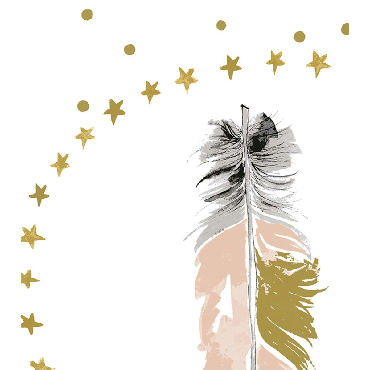 FLAMINGO - Affiche plume en Papier Rose