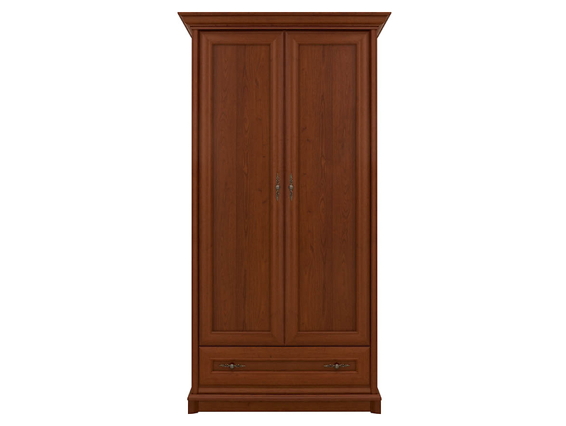Szafa dwudrzwiowa Kent 110 cm z szufladą kasztan