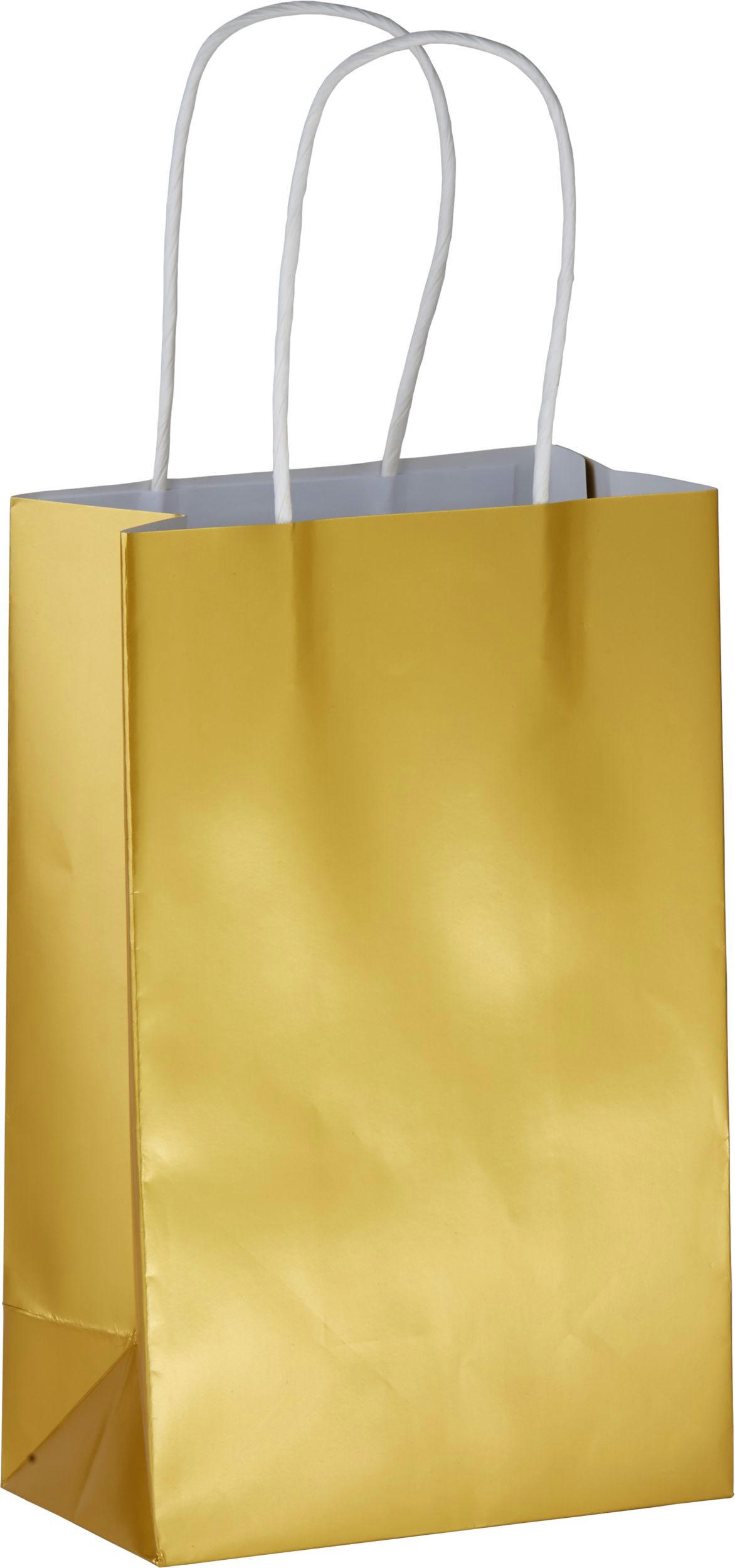 Medium Metallic Kraft Gift Bags, 10-pk