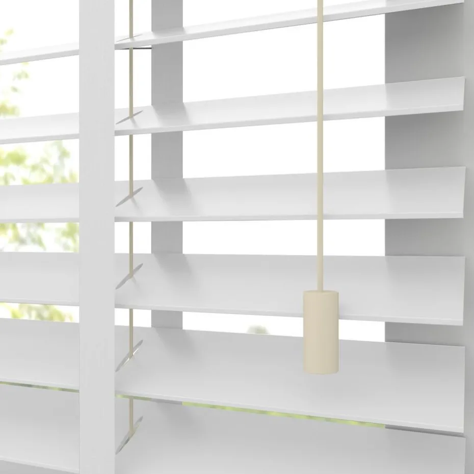 Kwantum Houten Jaloezieën | Jaloezieën | Fenstr Houten Jaloezie Hein  50mm Wit