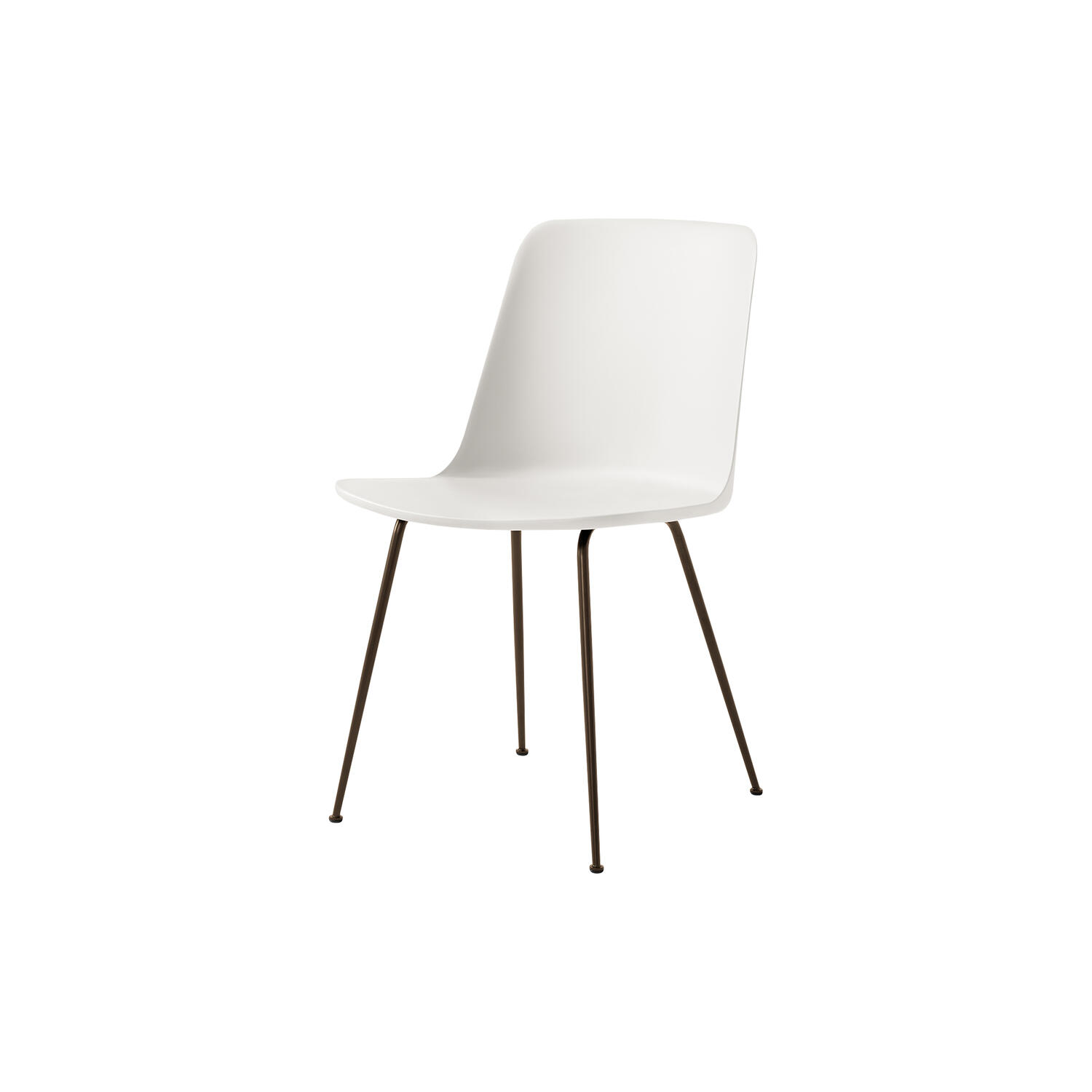 Rely HW6 spisebordsstol, white/bronze