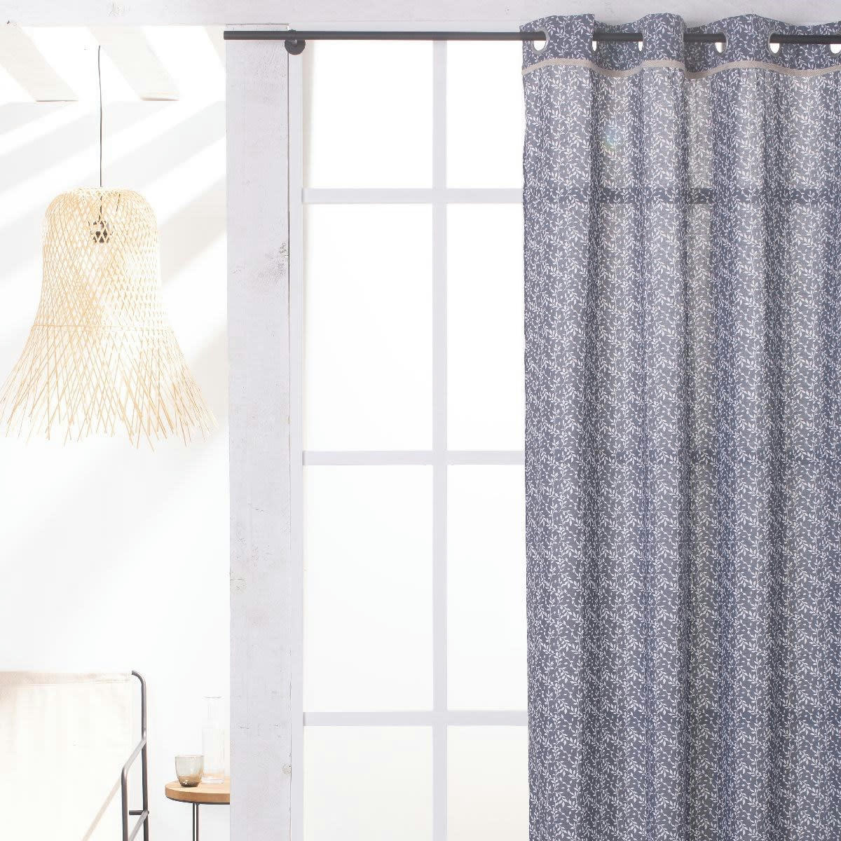 - Rideau en Polyester Bleu gris 140x240 cm