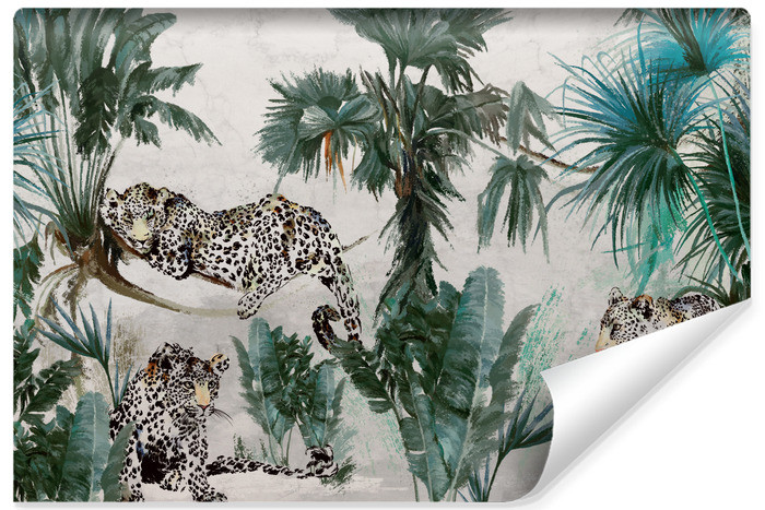Fototapeta Abstrakcyjne Jaguary W Dżungli 90x60cm