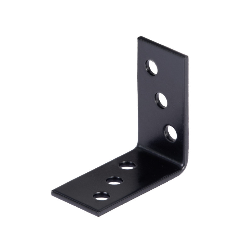 Equerre en acier noire 40 x 40 x 20 mm ALBERTS