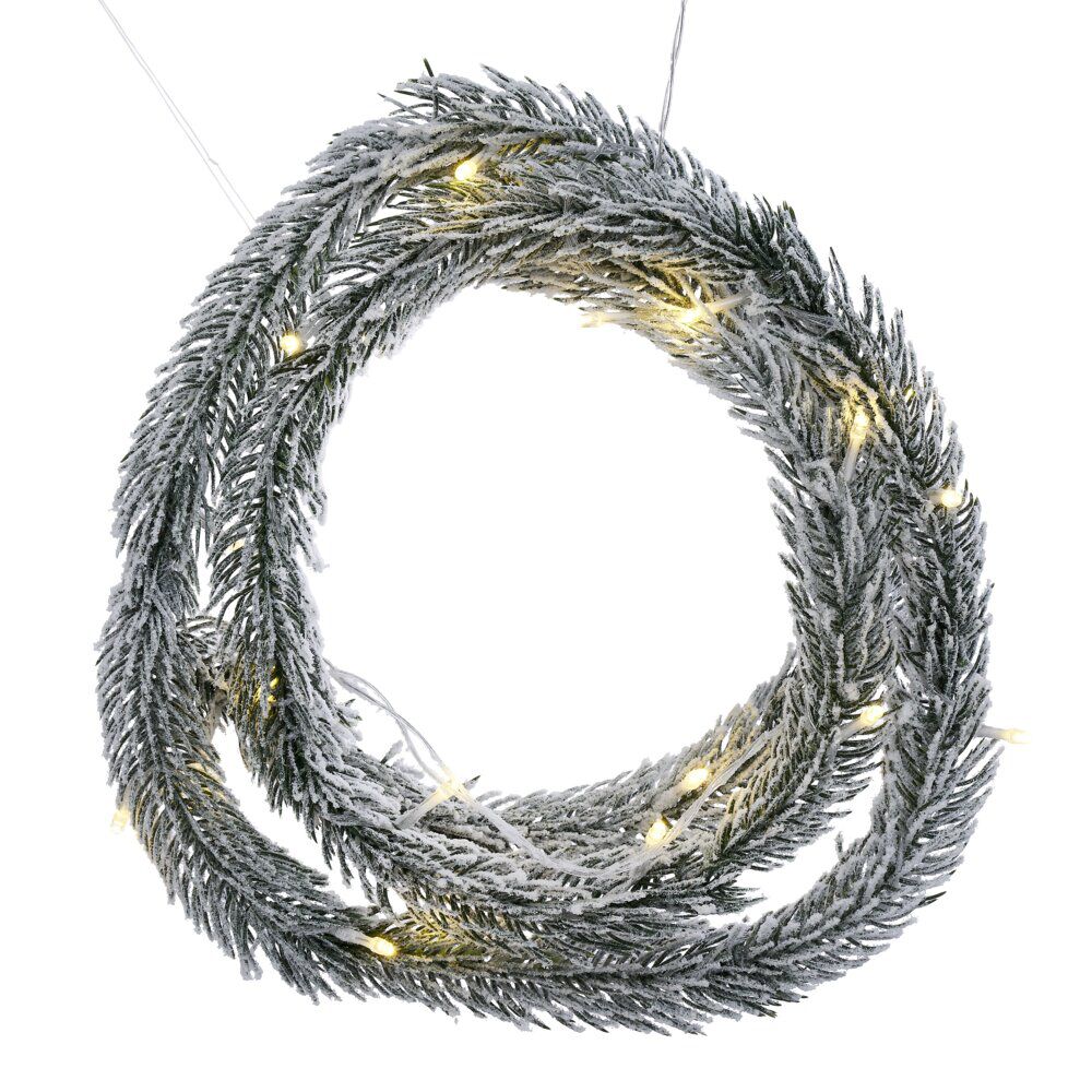 Guirlande lumineuse branche de sapin 25LED blanc chaud 2m