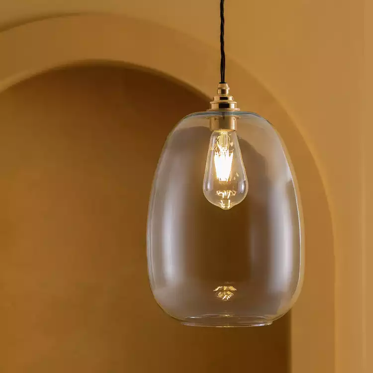 Habitat Clear Glass Easy Fit Lampshade - 29cm