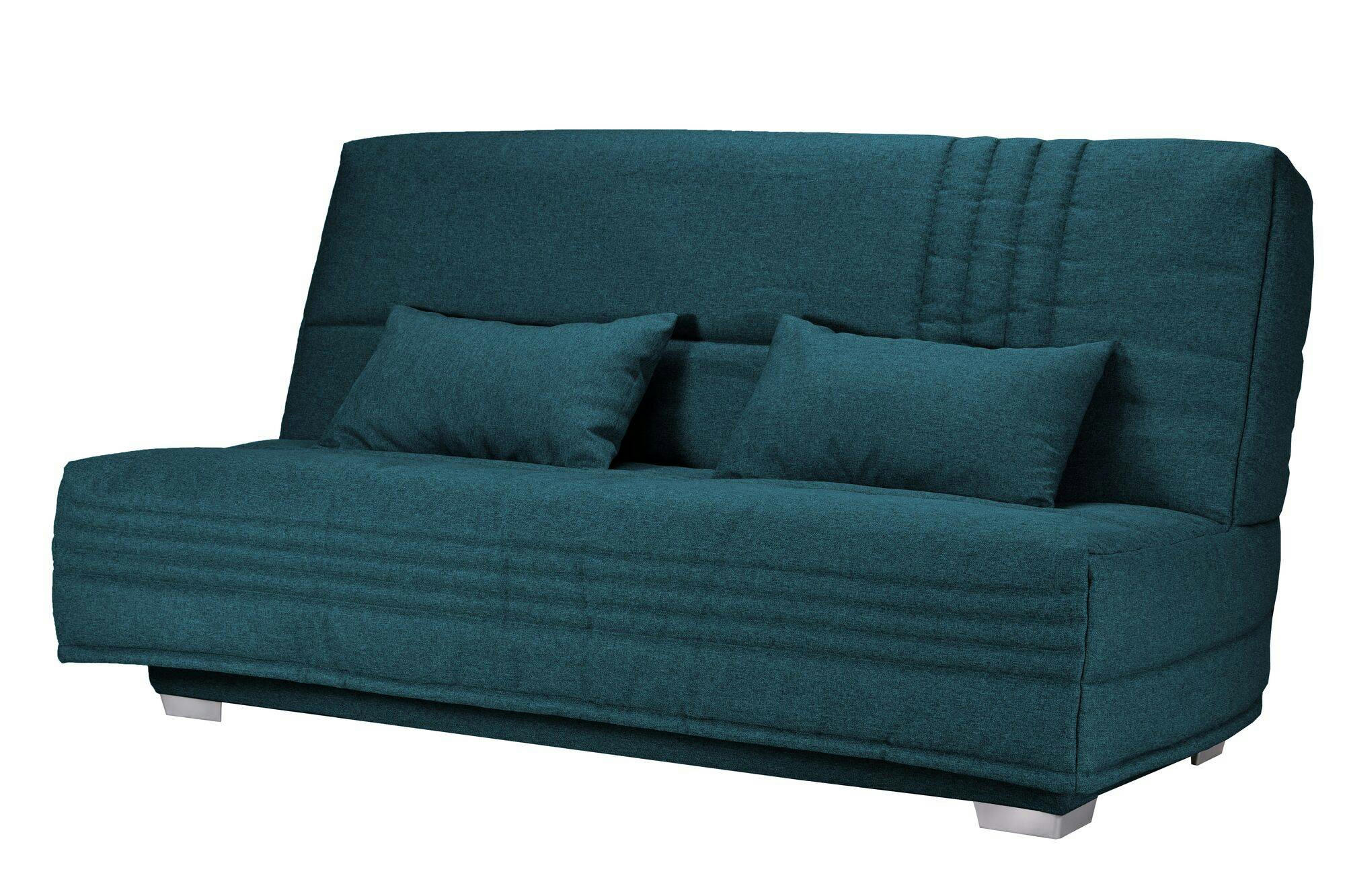 GENAY - Banquette clic-clac avec matelas de 17 cm bleu marine