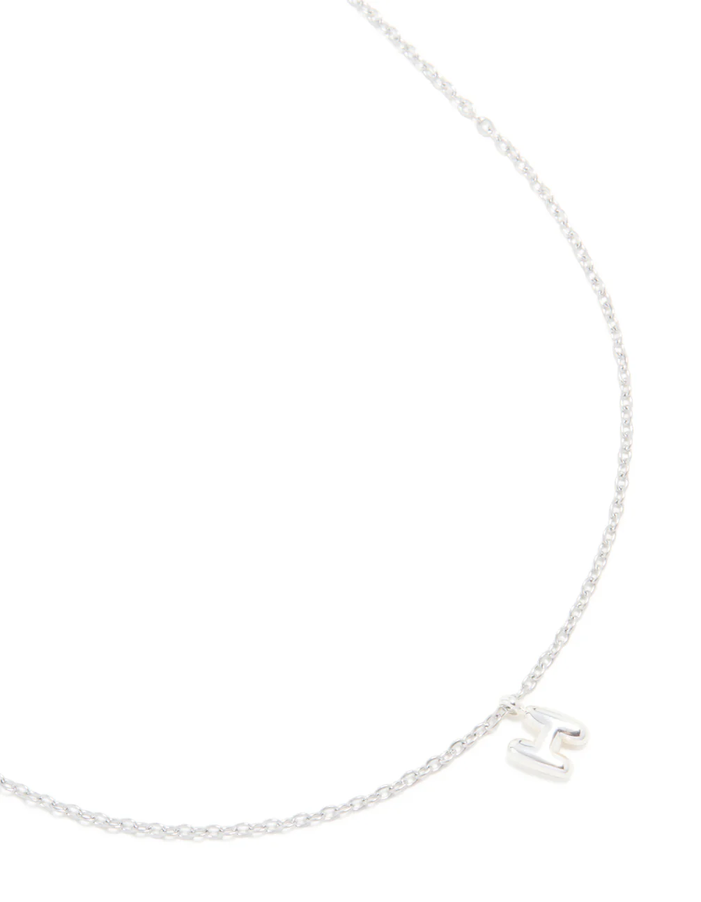 Waterproof Stainless Steel Mini Bubble Letter H Necklace