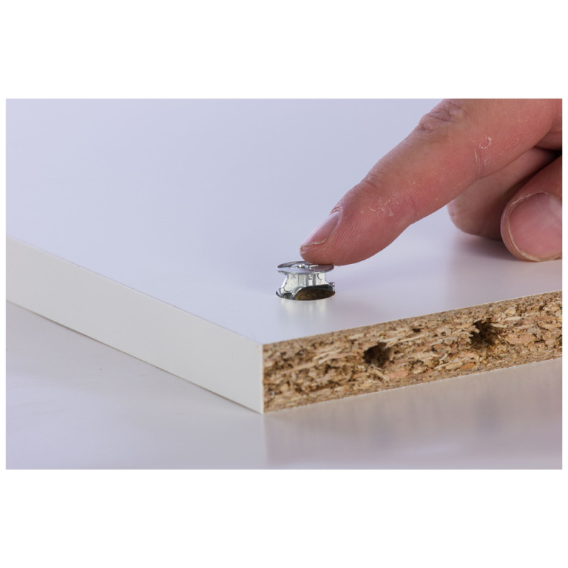 Set d'assemblage pour meuble en acier zingué Ø 15 mm 4 pièces TEKNIBOX