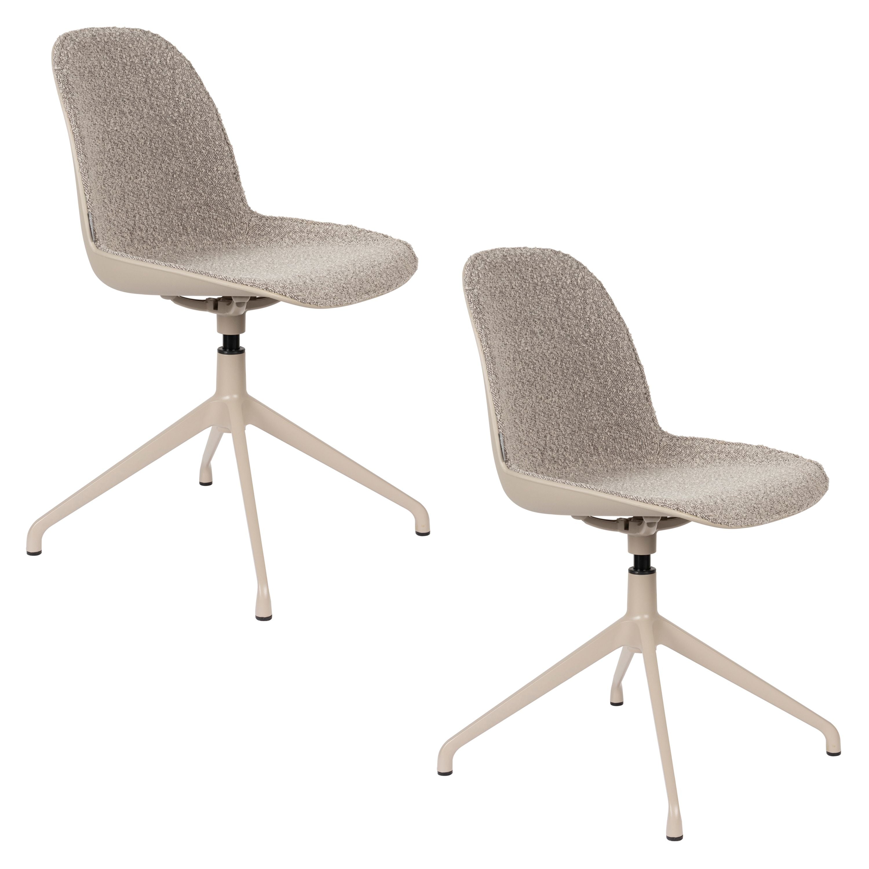 Zuiver Albert Kuip Swivel Eetkamerstoelen Taupe - Set van 2