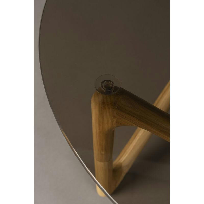 - Table basse design en verre bois