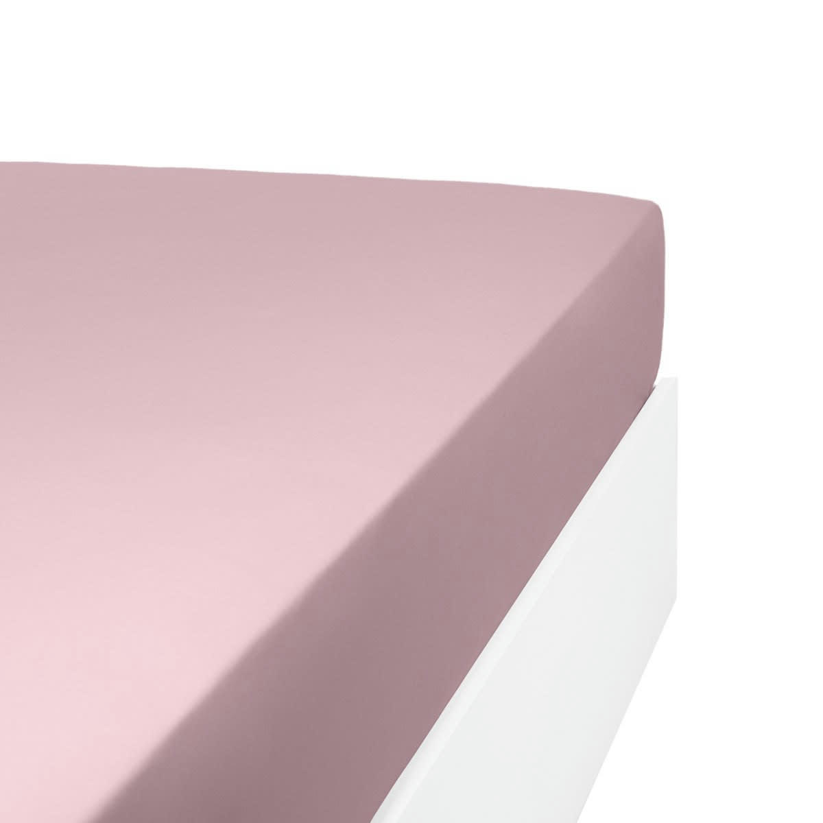 - Drap housse uni 200 fils en de coton violet 180x200 cm