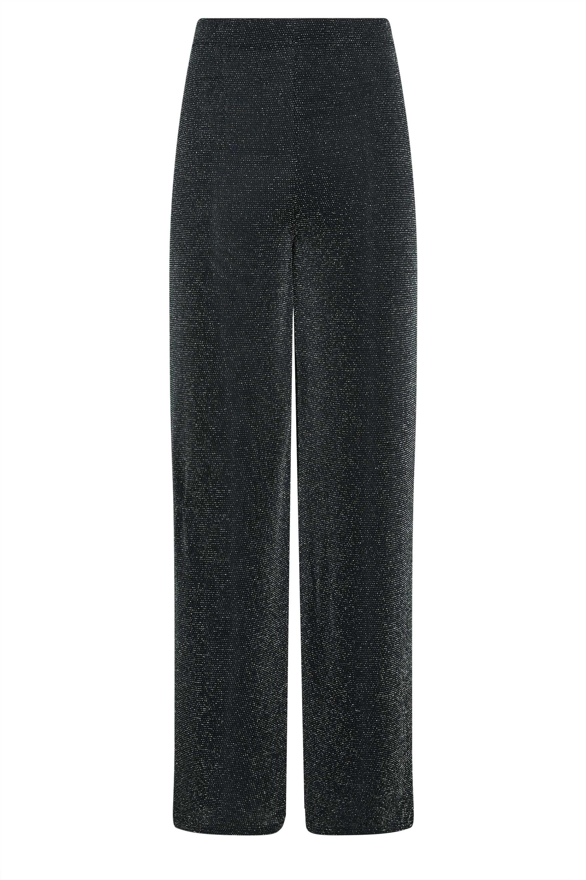 Long Tall Sally Tall Glitter Wide Leg Trousers