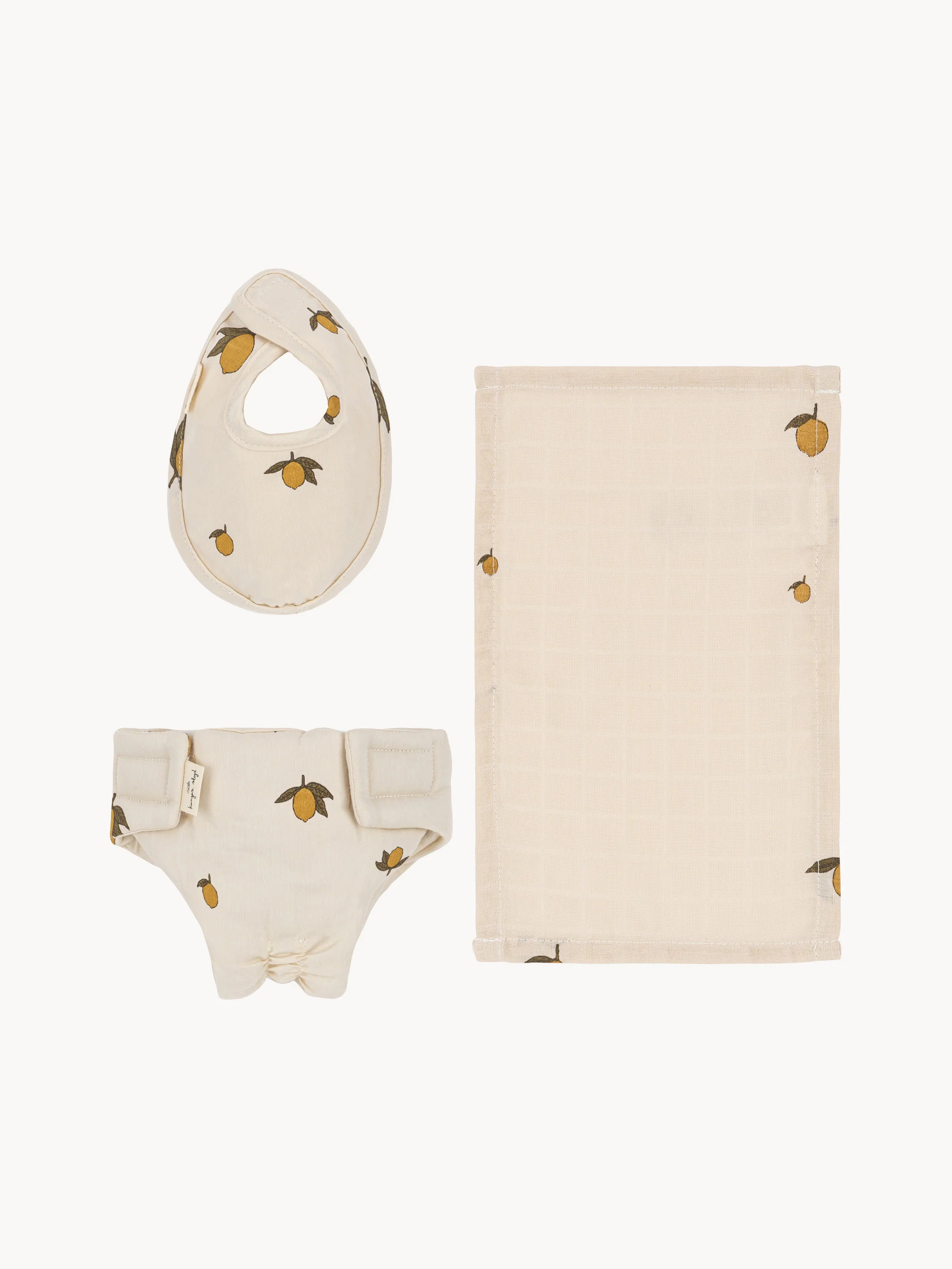 Puppen-Wickelset Lemon mit Tasche, 4er-Set
