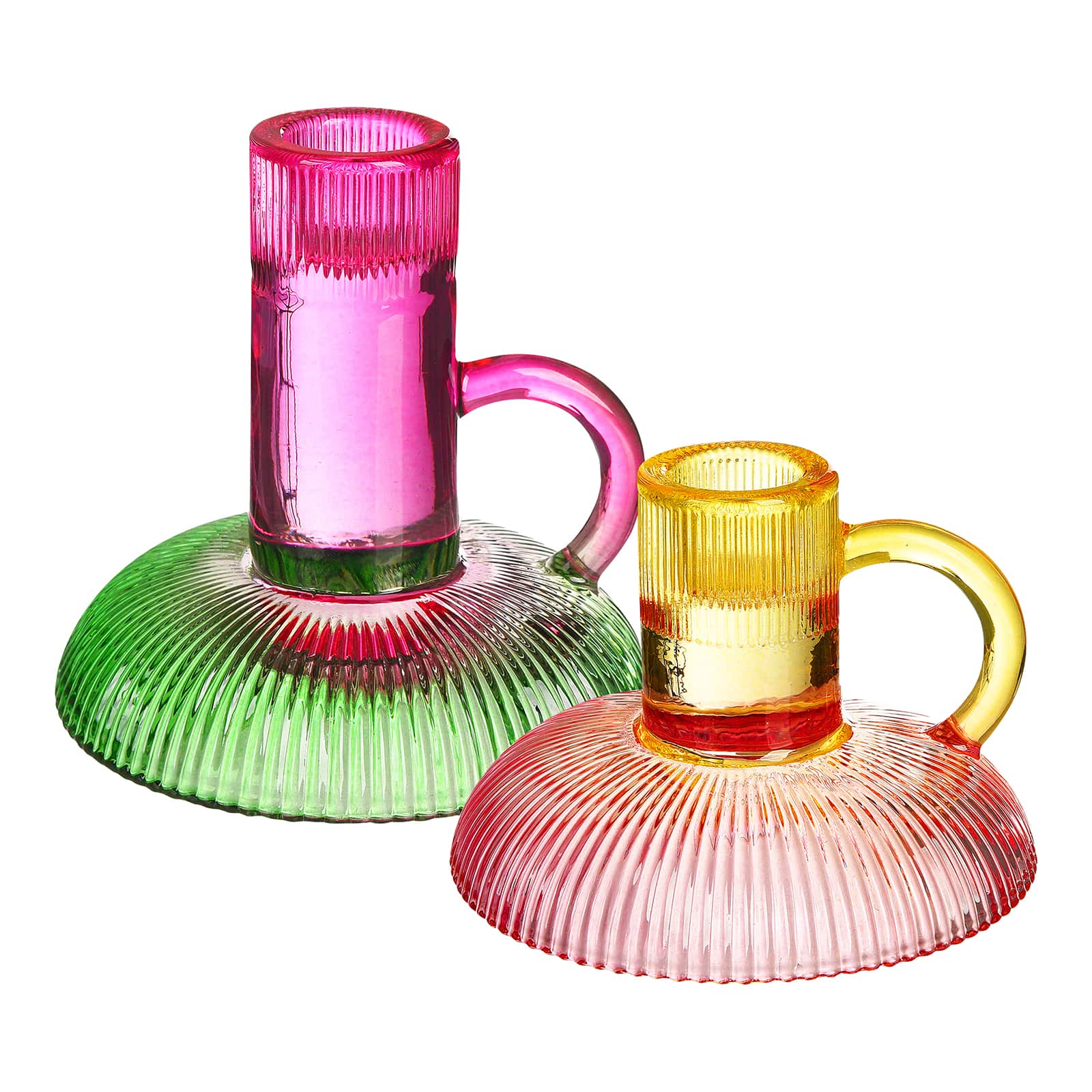 Stabkerzenhalter-Set Twotone Pink, 2 -tlg.