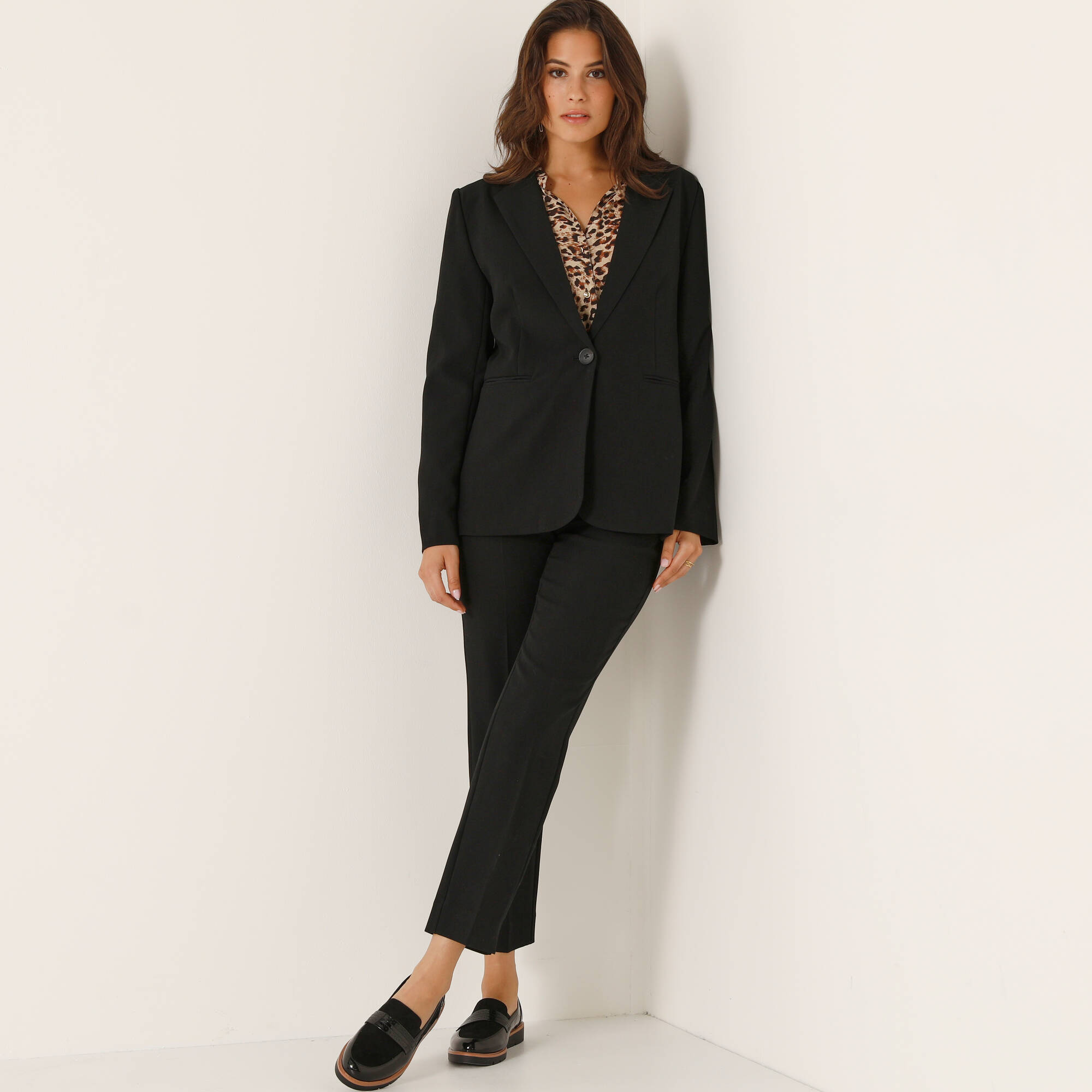 Veste blazer fluide, manches longues