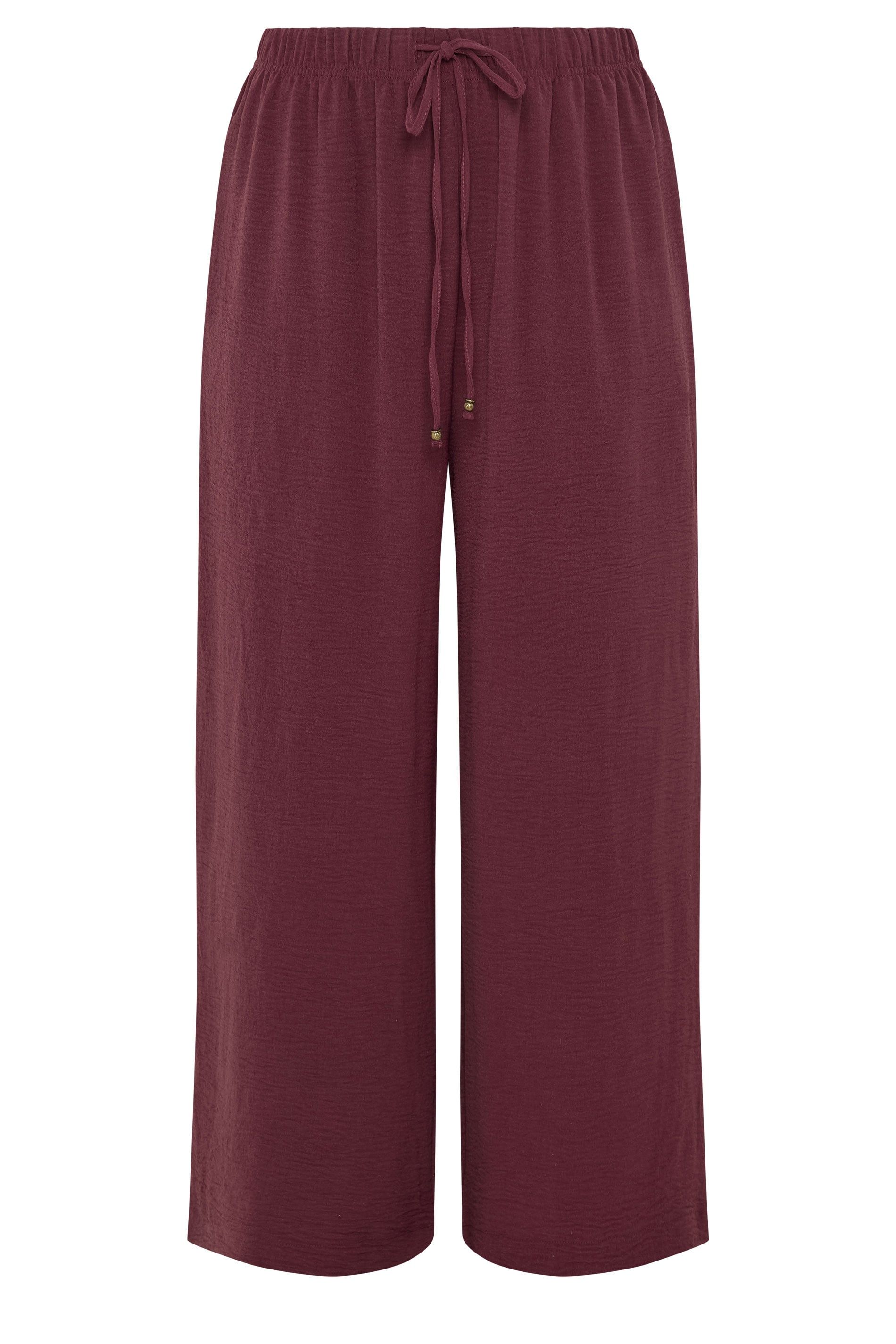 Yours Washed Twill Wide Leg Trousers