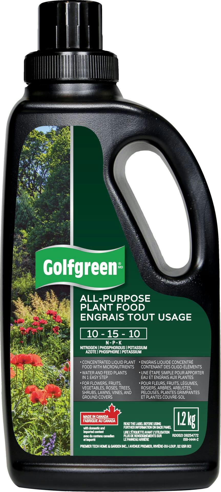 Golfgreen All Purpose Concentrated Liquid Plant Food, 10-15-10, 1.2-kg