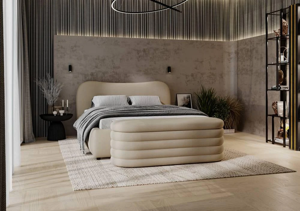 Lavelle bedframe bouclé met opbergruimte 160 x 200 cm