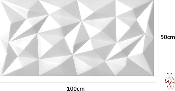 8x - 4m2 panneaux muraux 3D en polystyrène XPSflexibles 100 x 50 cmRevêtement mural et de plafond moderne Brillant White
