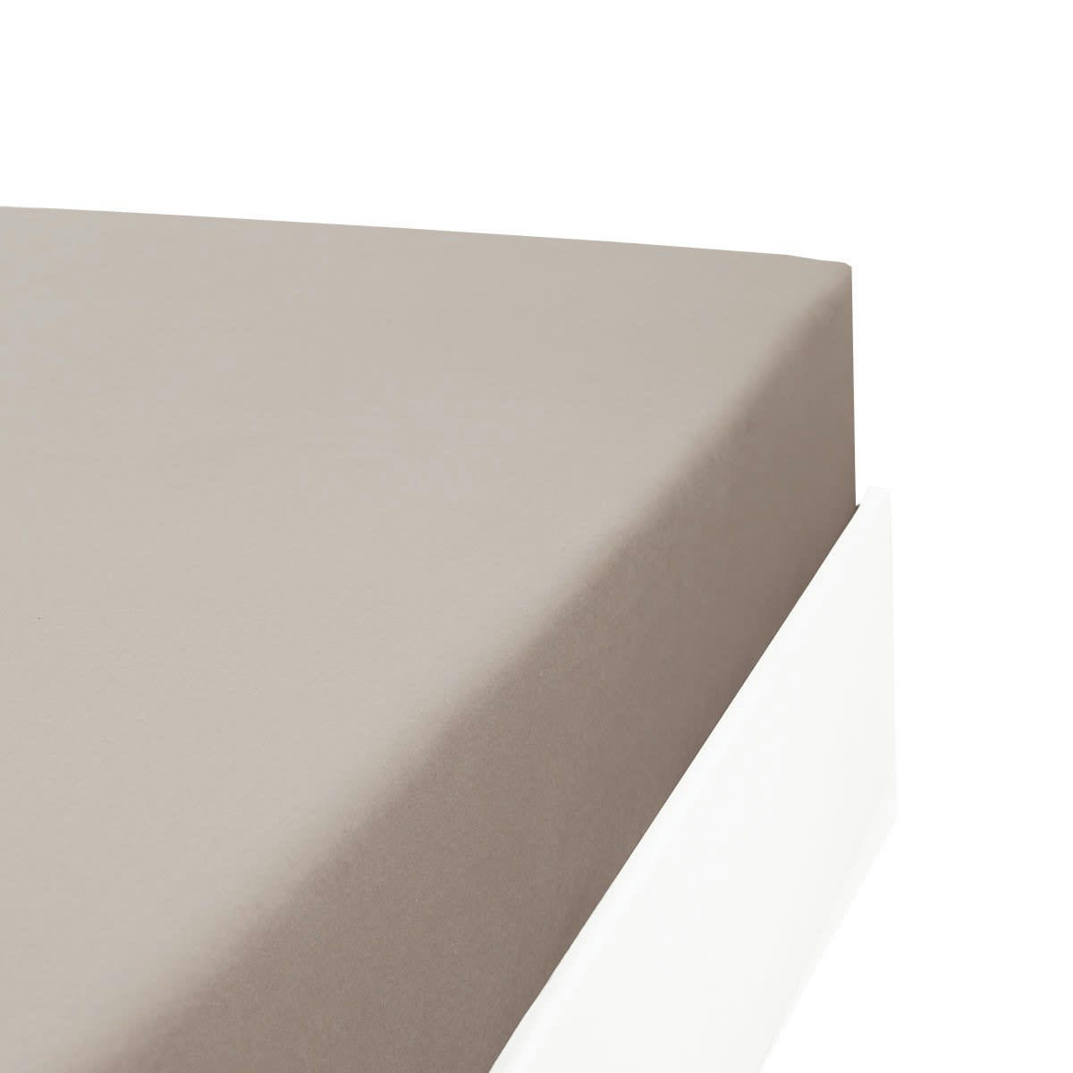 TOUDOUX - Drap housse flanelle en Molleton Gris 160x200 cm