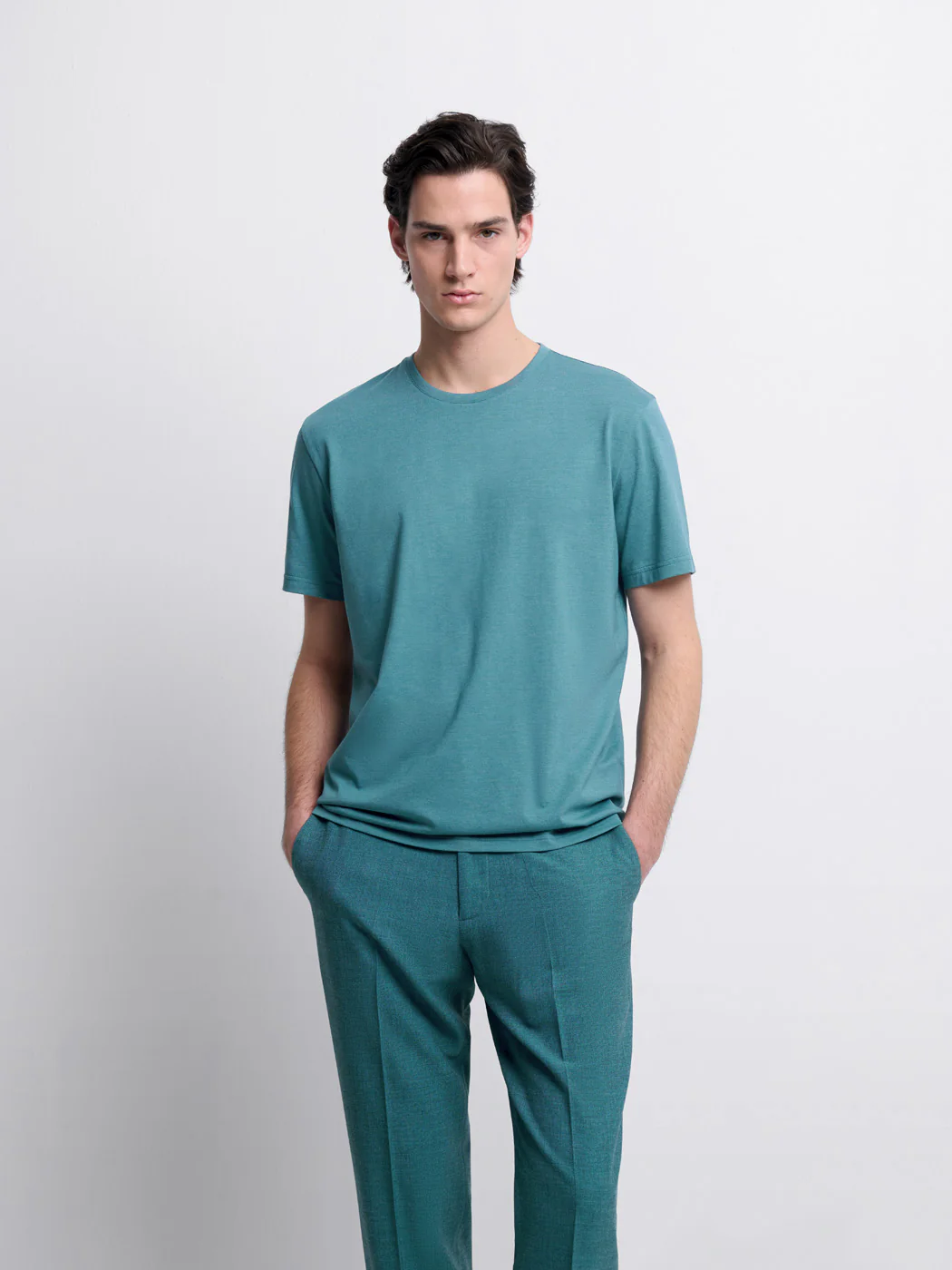 T-shirt col rond en coton Supima®