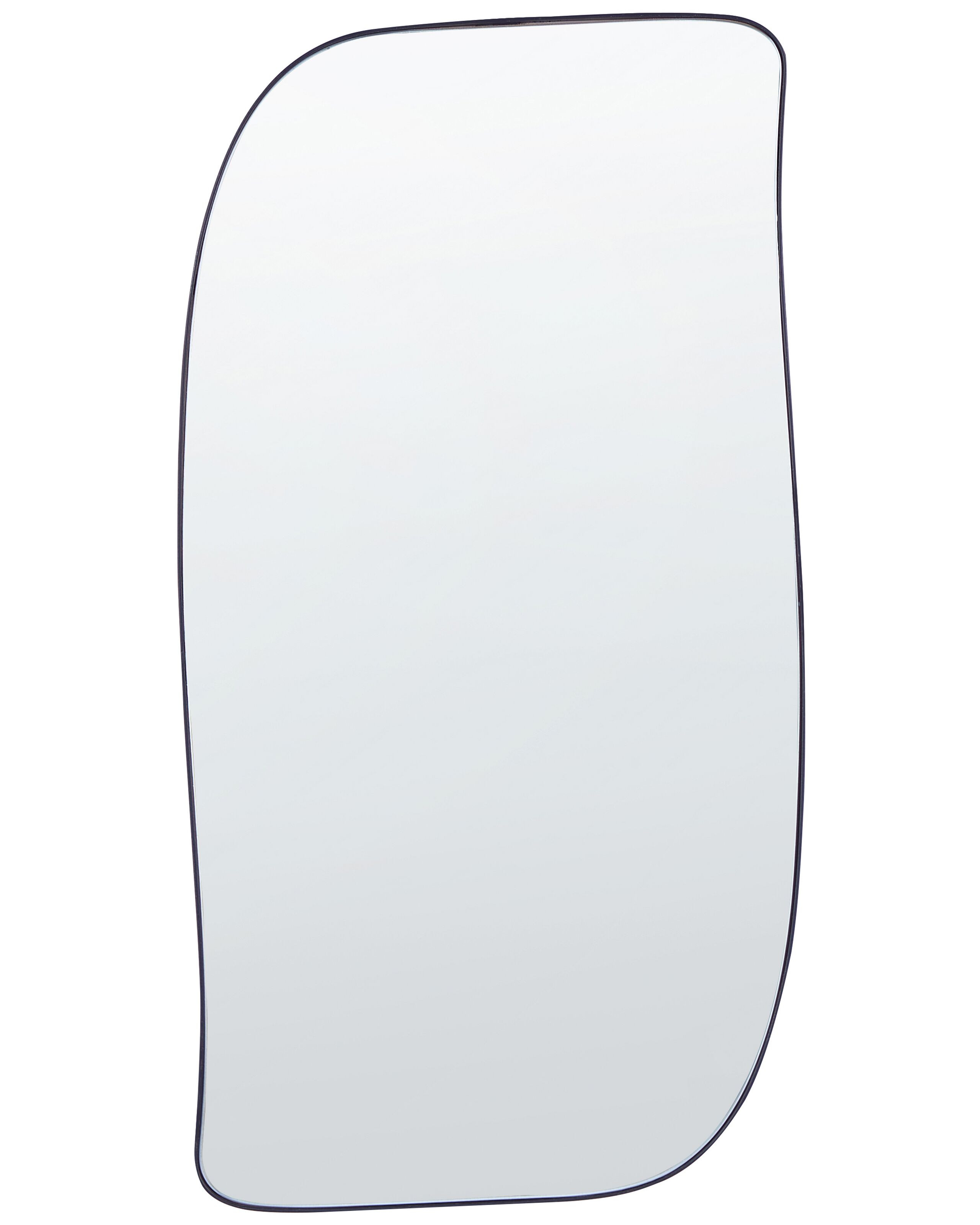 Ozdobne lustro ścienne metalowe 37 x 70 cm czarne