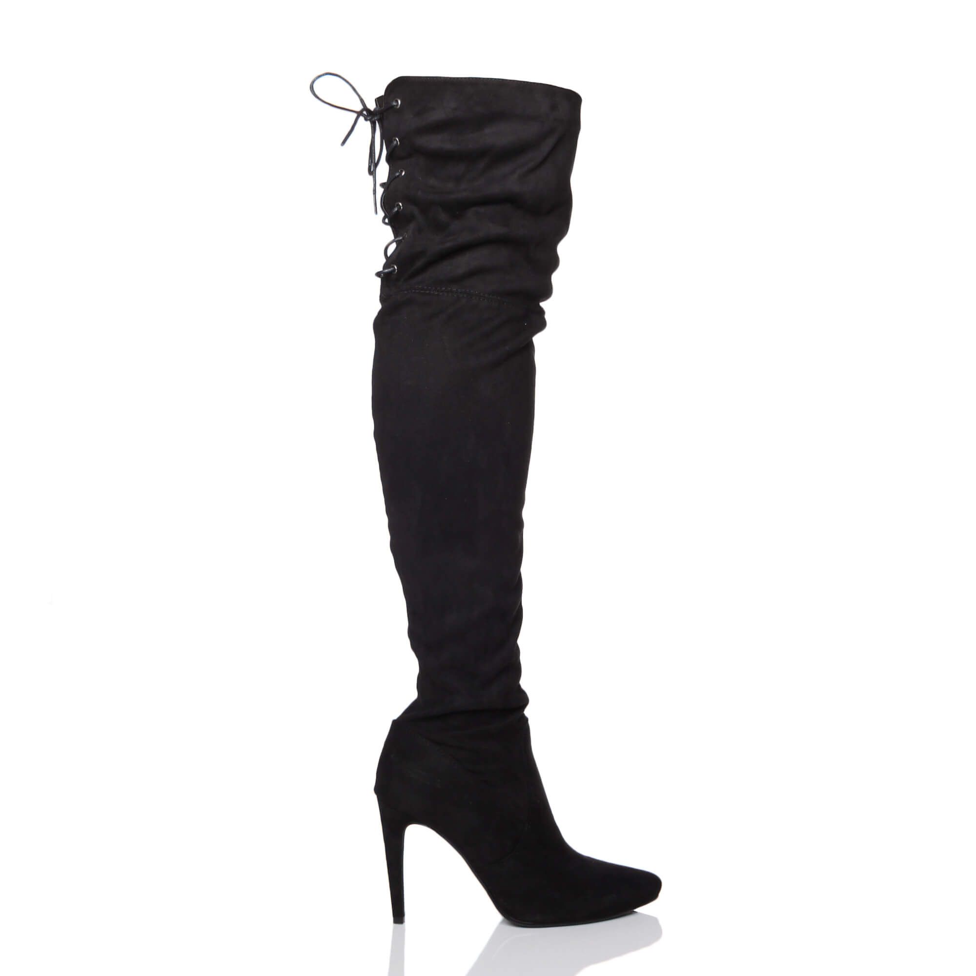 AJVANI High Heel Stretchy Fitted Sock Over The Knee Boots